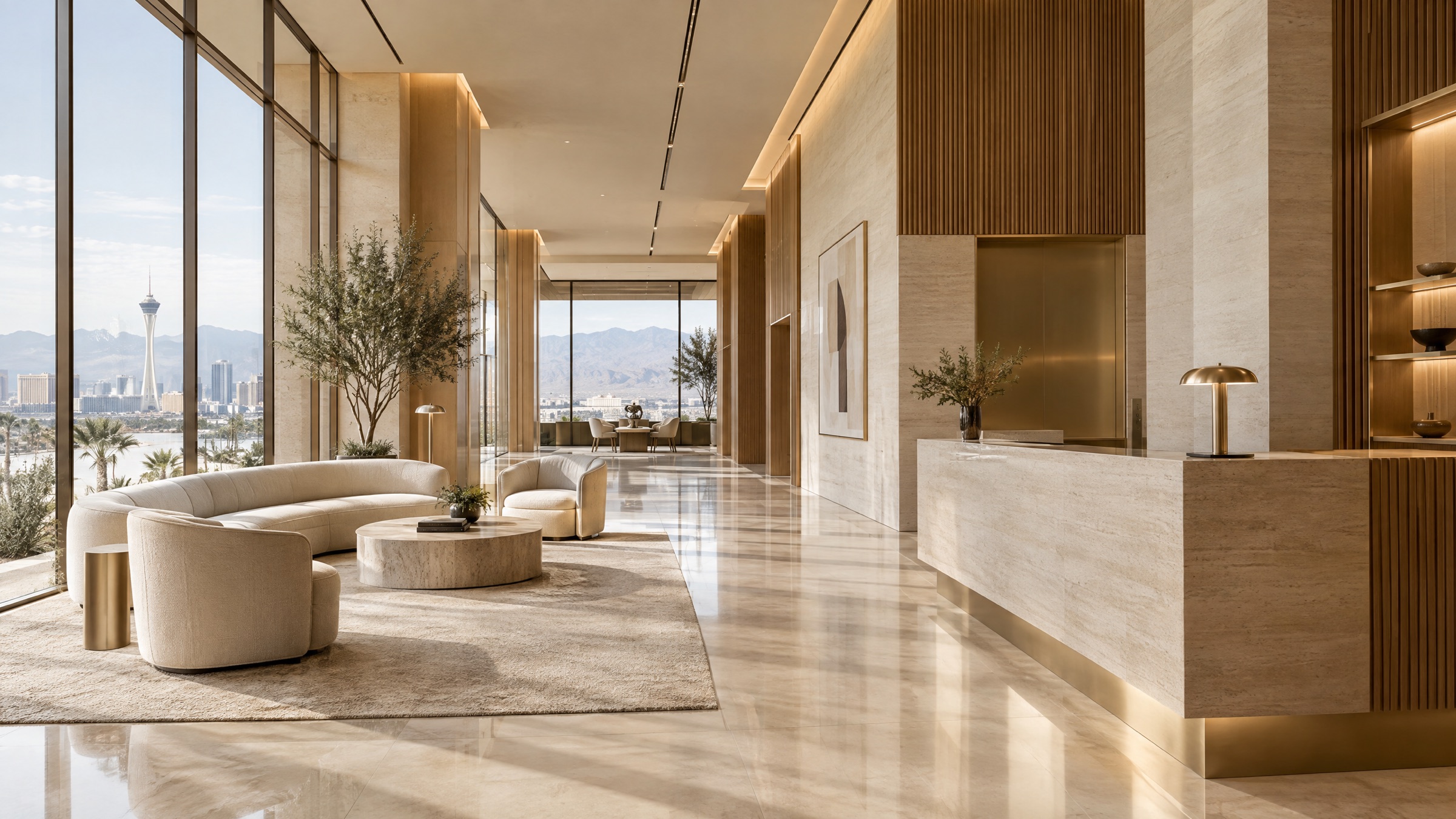 Luxury commercial reception and boardroom